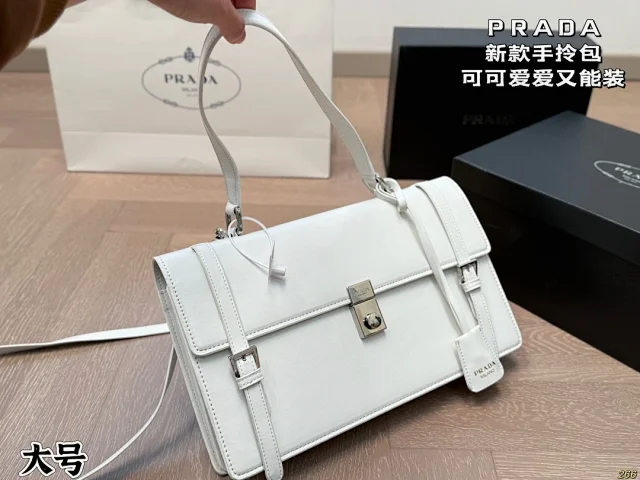 Prada Crossbody Bags Triangle-shaped bag with detachable zip pouch product detail image 35