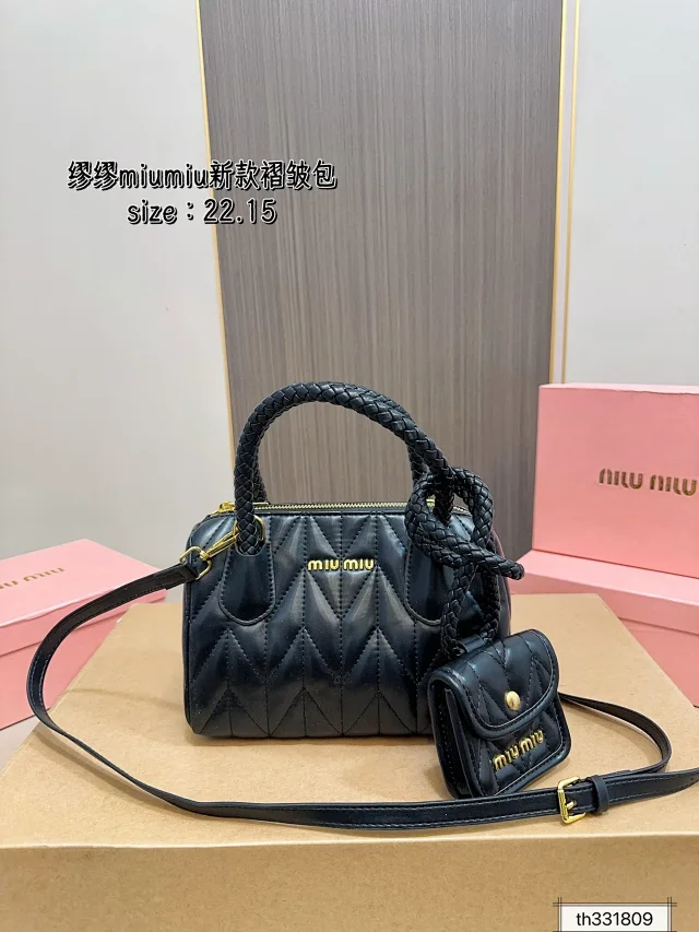 Miu Handbags Logo-Embossed Zip-Top Handbag product detail image 25