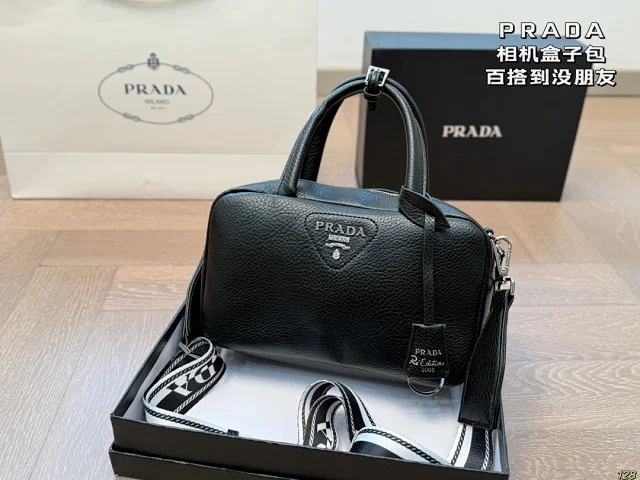 Prada Crossbody Bags Triangle-shaped bag with detachable zip pouch product detail image 23