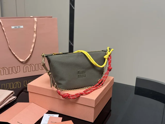 Miu Handbags Logo-Embossed Zip-Top Handbag product detail image 37
