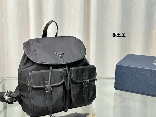 Prada Crossbody Bags Triangle-shaped bag with detachable zip pouch product detail image 20