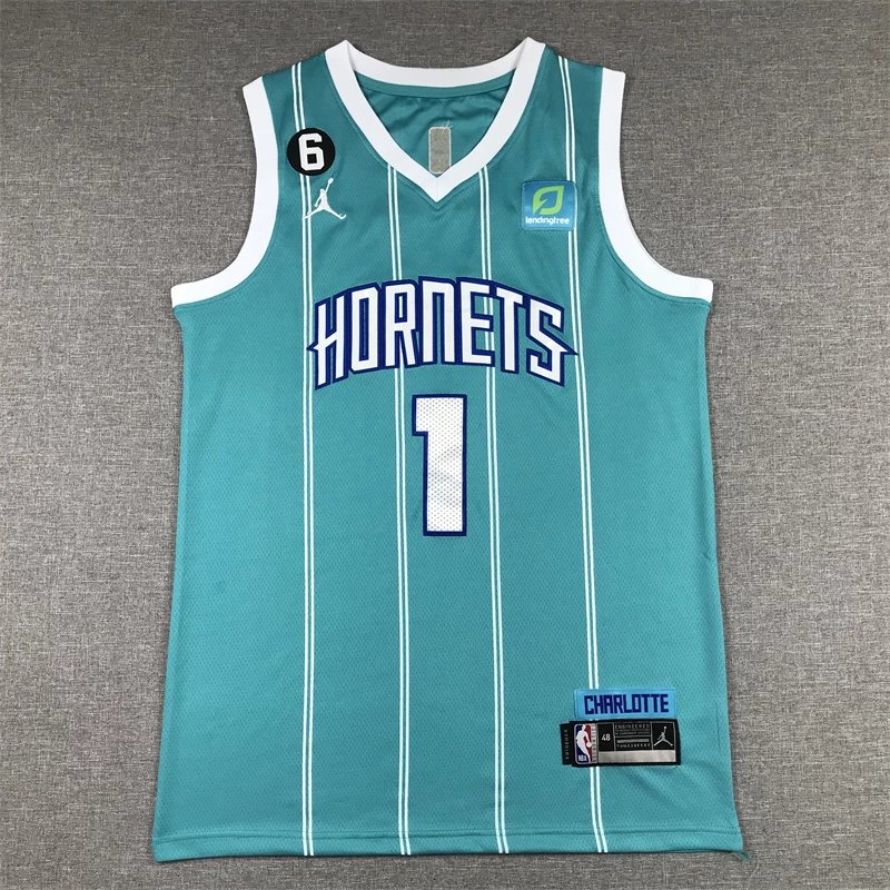 Hornets 22-23 Season Nike Jersey #1 Ball Basketball Jersey Men NBA City Edition Custom Jersey Sports Tank Top Embroidered Printed