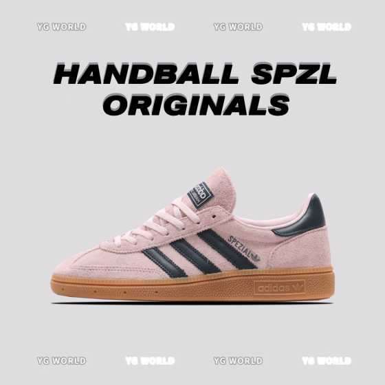 【YG】🤾☘ Handball Spezial Originals Classic Retro Unisex Low-Top Sneakers, Casual & Versatile Couple Shoes, Anti-Slip & Durable, Blue-Orange IF6564, Pink-Black IF6561, Top-Quality Original