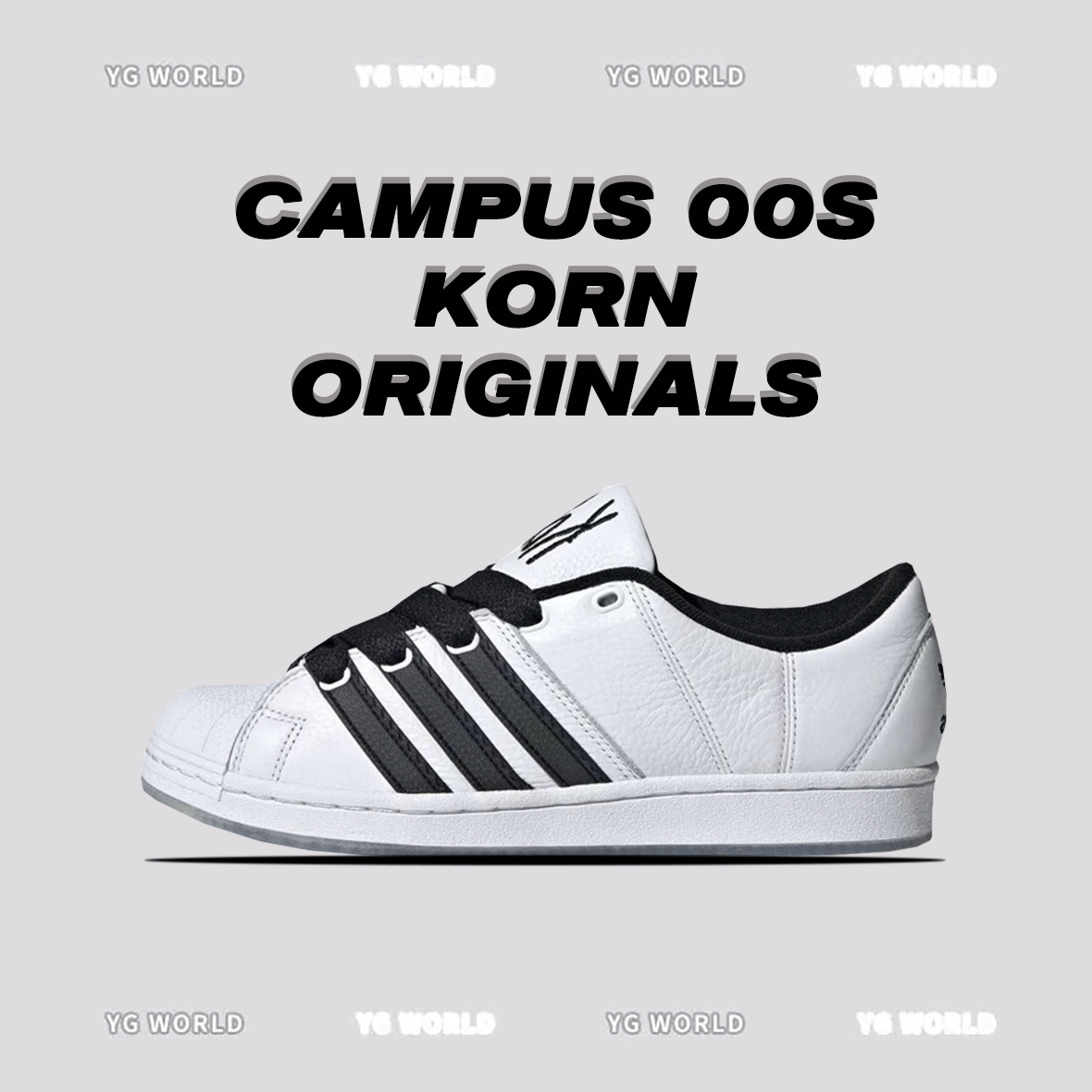 Item Thumbnail for "YG&AD" 🍞 bread shoes Xinkeng Korn co-branded Campus 00s originals☘classic trend comfortable and versatile couple retro low-top sneakers shock-absorbing wear-resistant unisex casual shoes Oreo black and white IG0792 white and black IG0793 top pure original