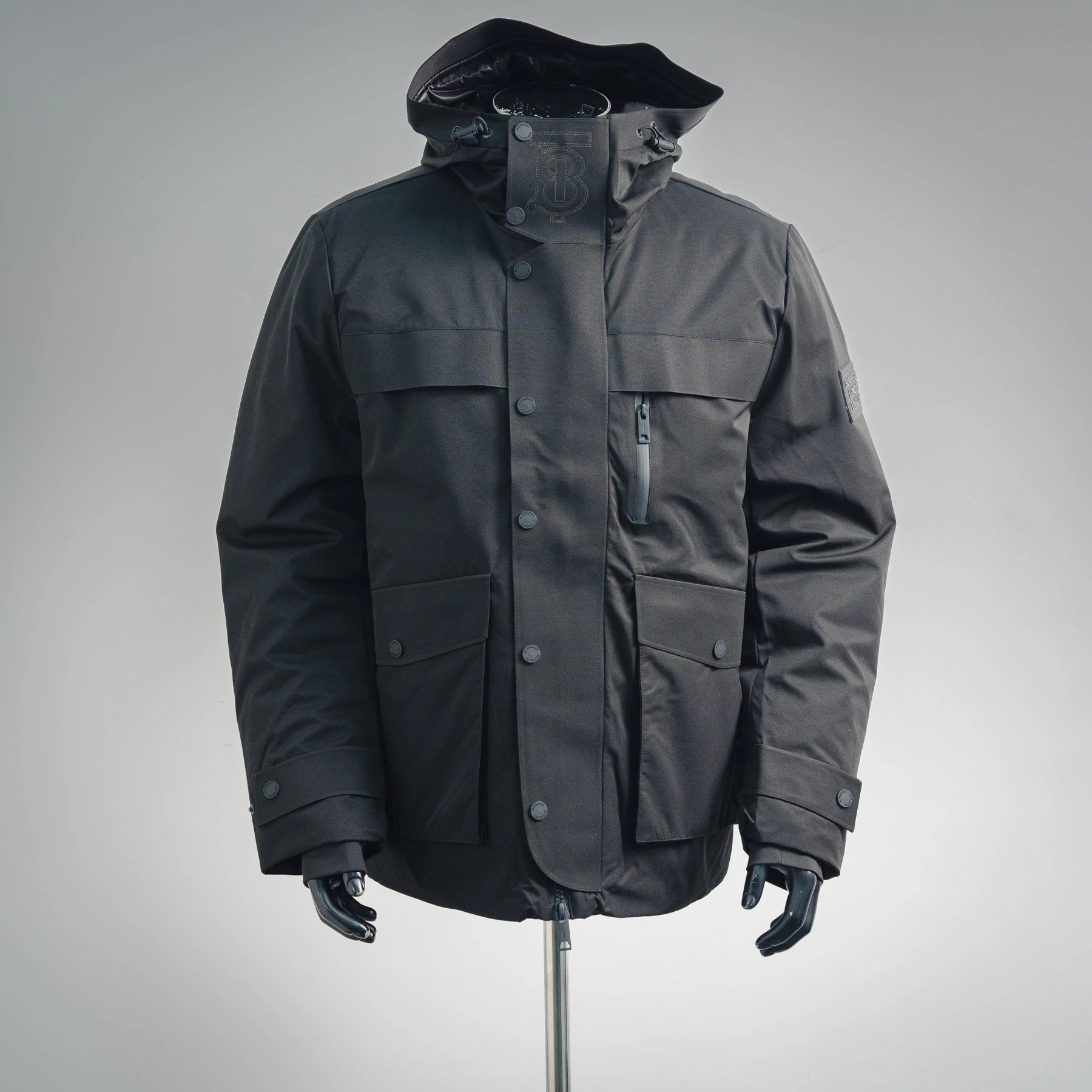 BR后背3M反光字母连帽羽绒服 4