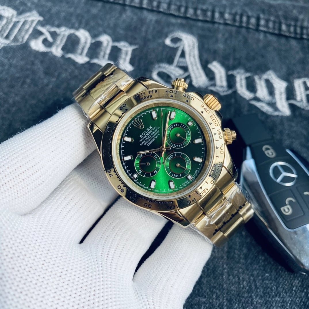 [Special offer] Green gold Di ice blue Di panda Di Rolex mechanical watch mechanical watch steel strap men's watch men's watch watch men's watch business Rolex men's watch mechanical luminous mechanical watch boys automatic mechanical cost-effective Rolex Ditong men's business Rolex watch