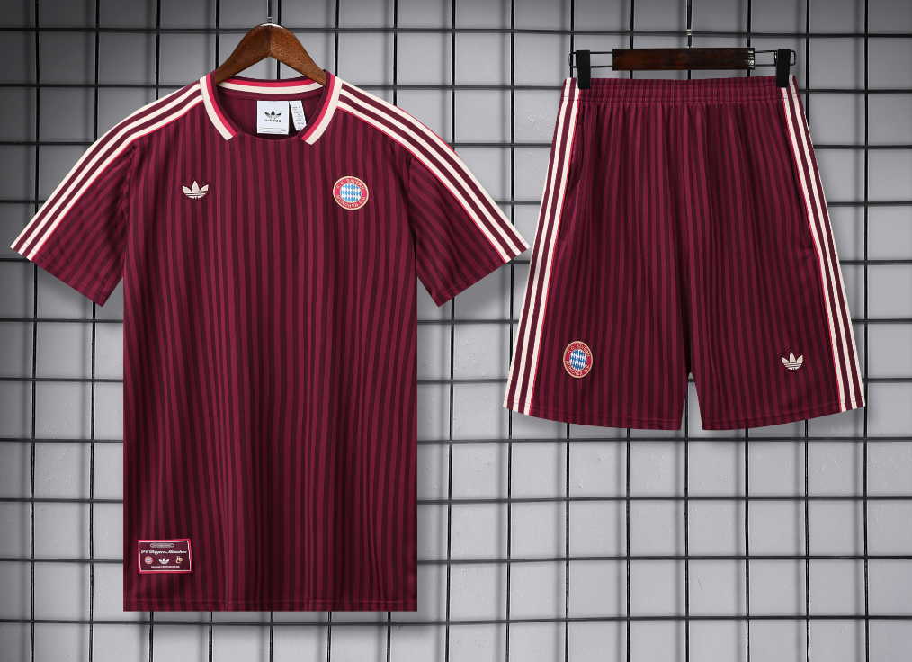 Adidas Football Jerseys Club training shirt and shorts set — 25-26 Bayern*Top quality