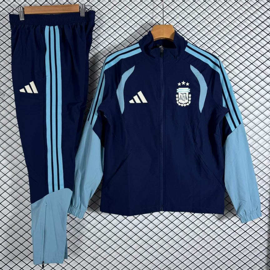 Adidas Tracksuits Football training tracksuit with zip-up jacket and tapered pants — 2026 Argentina Set