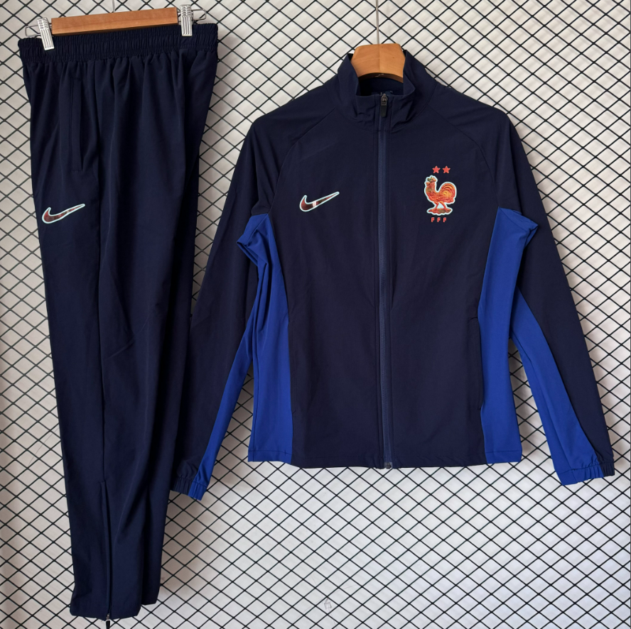 Adidas Tracksuits Football training tracksuit with zip-up jacket and tapered pants — 2027 French top green suit