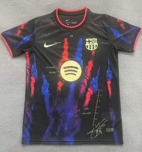 FC Barcelona x Spotify Third Kit 2024 Black Multicolor Jersey - 1