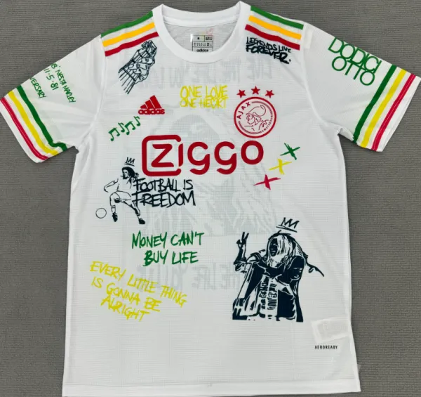 Adidas x Ajax Amsterdam Ziggo Bob Marley Tribute Jersey White - 1