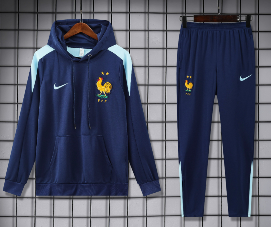 Adidas Tracksuits Football Club Hooded Tracksuit — 2425 french dark blue