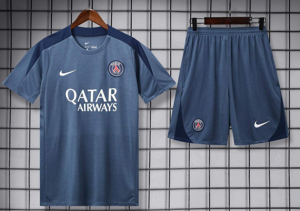 Adidas Football Jerseys Club training shirt and shorts set — 25-26 Paris Gray*Top quality
