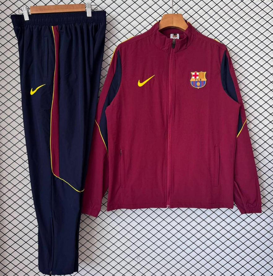 Adidas Tracksuits Football training tracksuit with zip-up jacket and tapered pants — 2027 Barcelona Red Set
