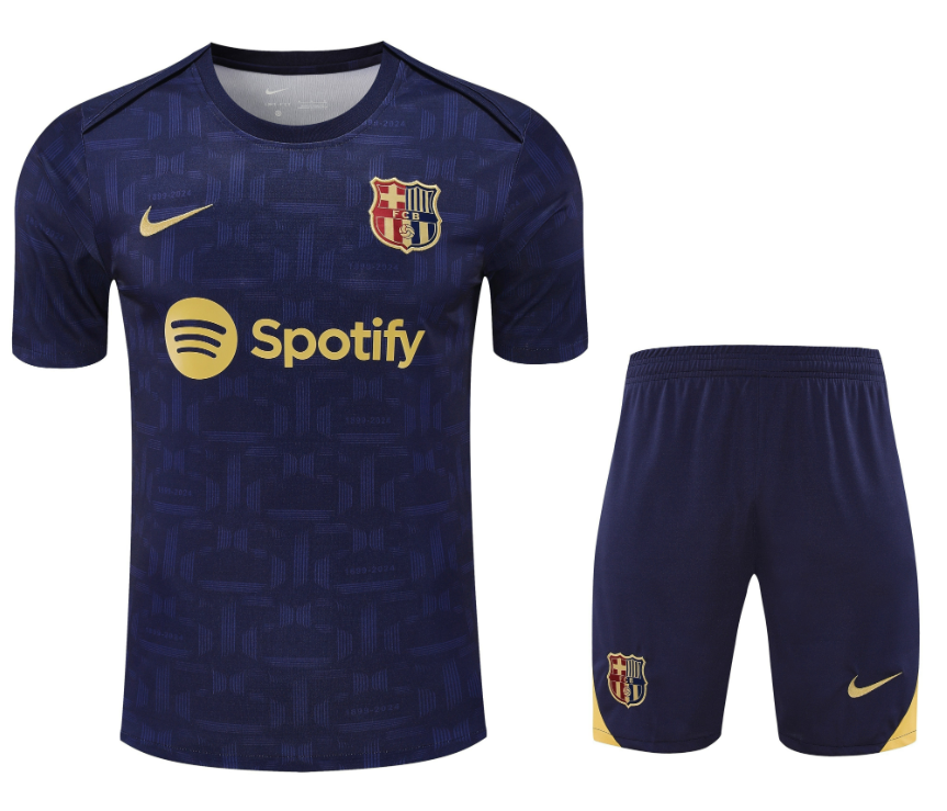 Adidas Football Jerseys Club training shirt and shorts set — 25-26 Barcelona Deep Blue*Top quality