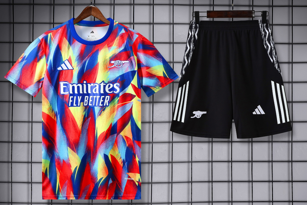 Adidas Football Jerseys Club training shirt and shorts set — 25-26 Arsenal Color*Top quality