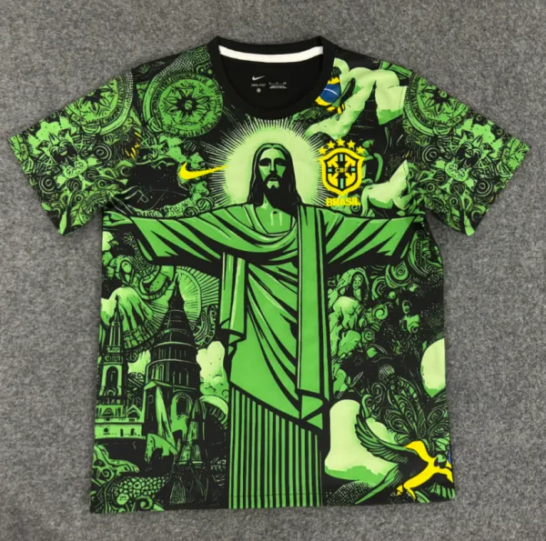 Nike Brazil National Team 2022 World Cup Third Kit Green Graphic T-Shirt - 1