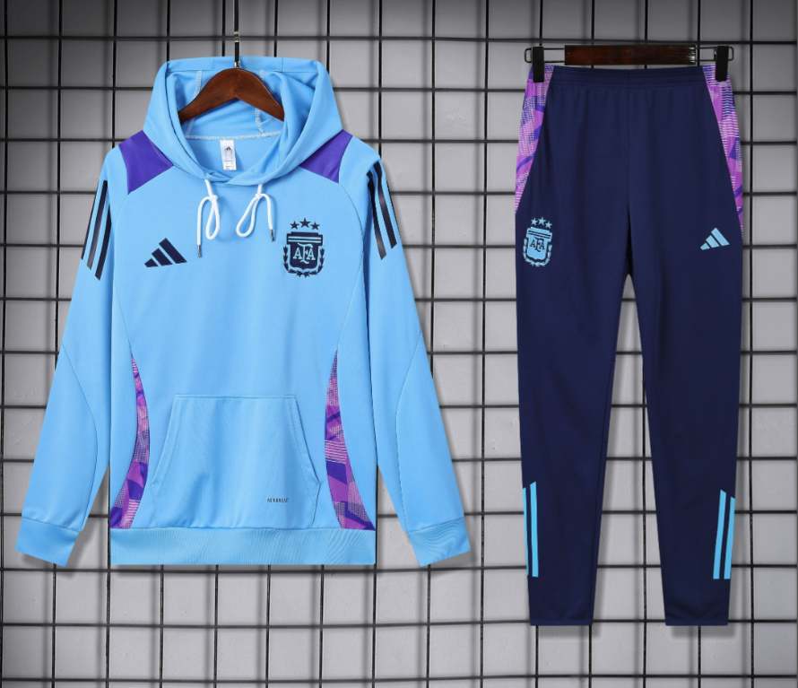 Adidas Tracksuits Football Club Hooded Tracksuit — 2425 Argentina