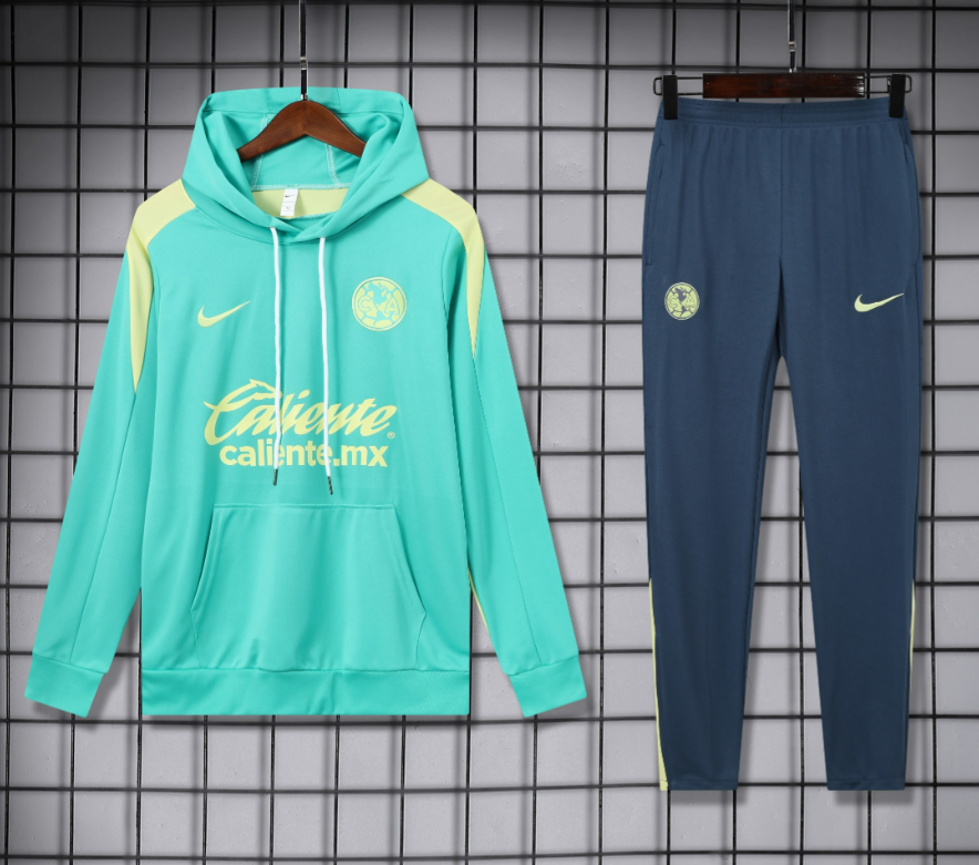 Adidas Tracksuits Football Club Hooded Tracksuit — 2526 American Green