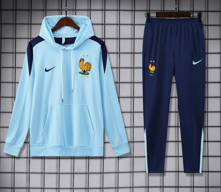 Adidas Tracksuits Football Club Hooded Tracksuit — 2425 French Blue