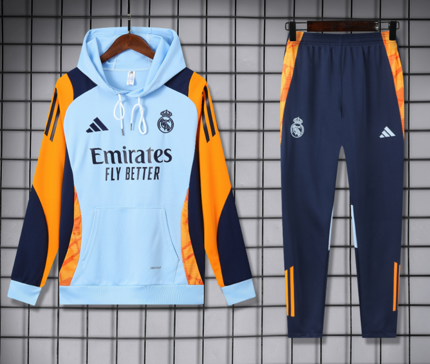 Adidas Tracksuits Football Club Hooded Tracksuit — 2425 Real Madrid Blue