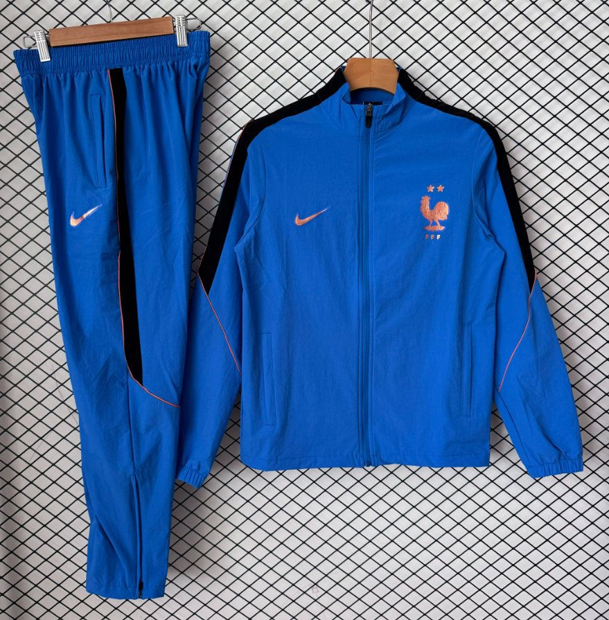 Adidas Tracksuits Football training tracksuit with zip-up jacket and tapered pants — 2027 French Blue Suit