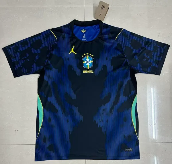 Air Jordan x CBF Brazil National Team Training Jersey Navy Blue - 1