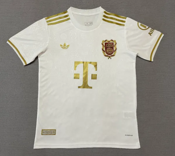 Adidas Bayern Munich 125th Anniversary Away Jersey White / Gold - 1