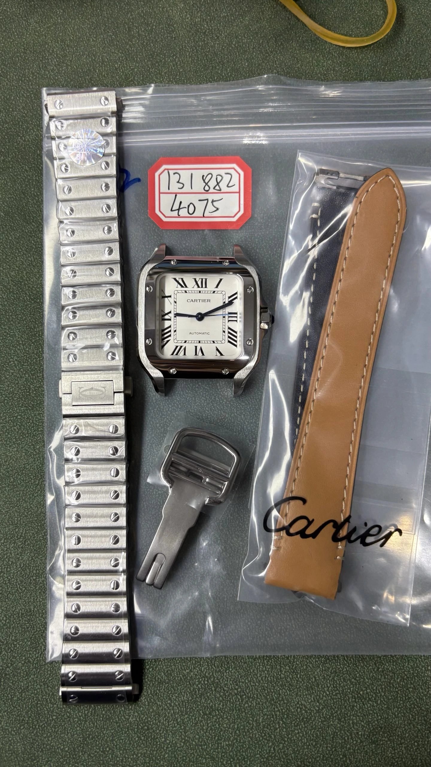 Cartier Santos de Cartier Watch - Silver Case White Dial-010970