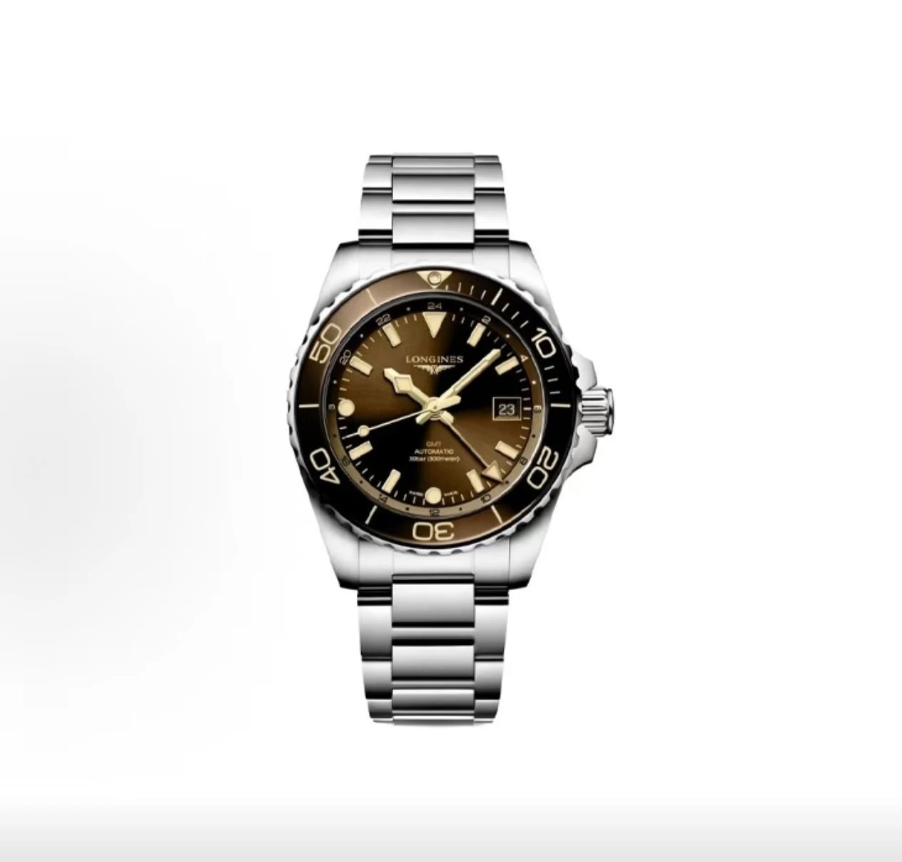 Longines Conquest GMT Watch - Brown Dial-010875