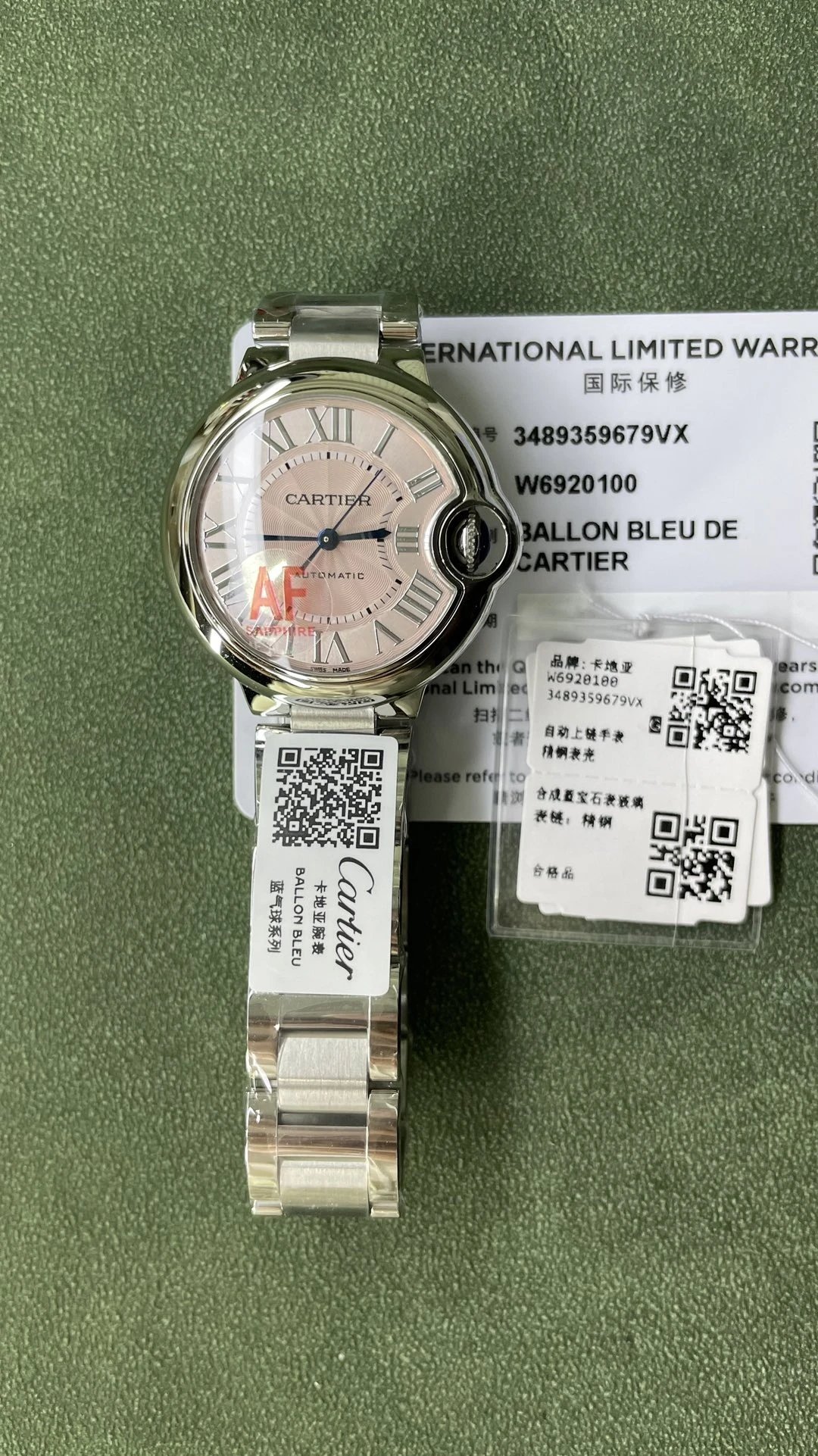 Cartier Ballon Bleu de Cartier Watch - Pink Dial-011235
