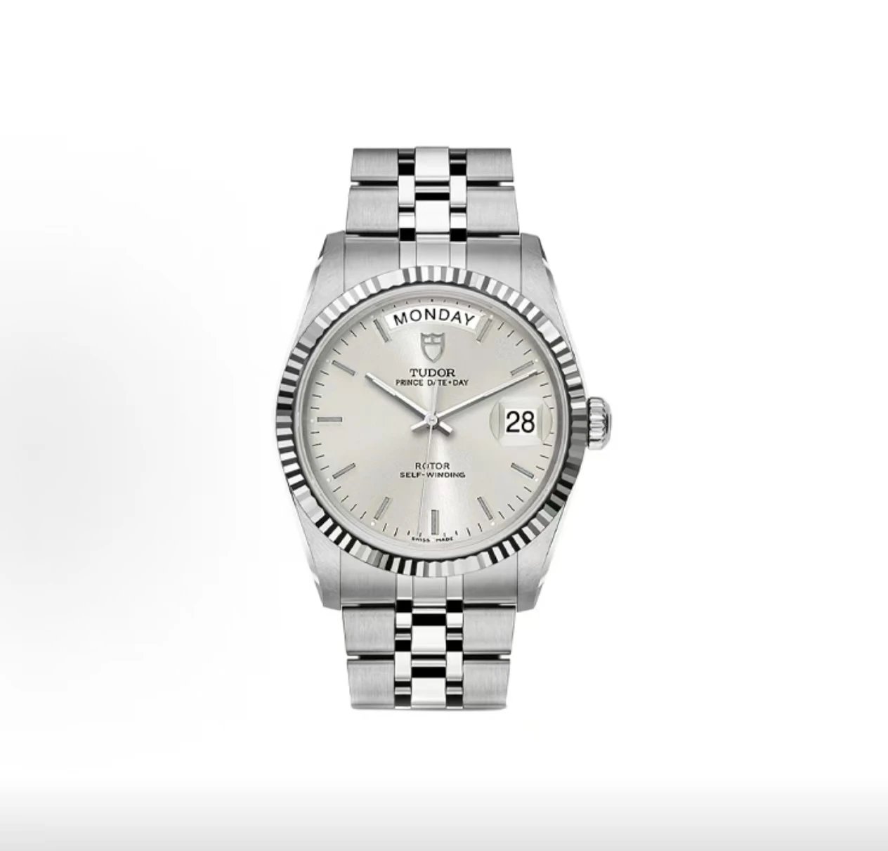 Tudor Prince Date+Day Watch - Silver Dial-010973