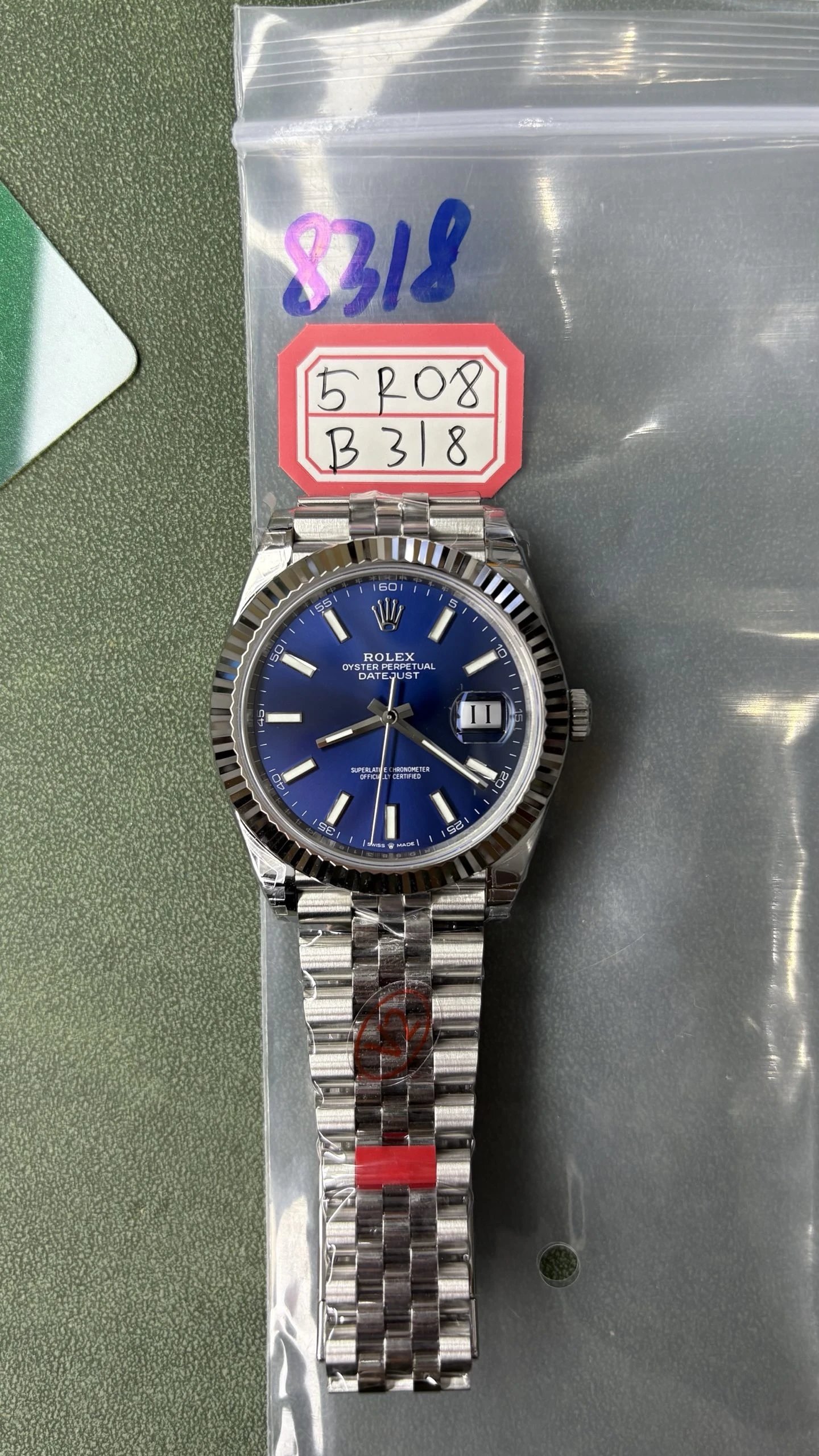 Rolex Oyster Perpetual Datejust Watch - Blue Dial-009414