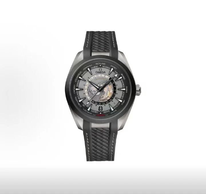 Omega Seamaster Aqua Terra Worldtimer Watch - Grey Dial with World Time Ring-010885
