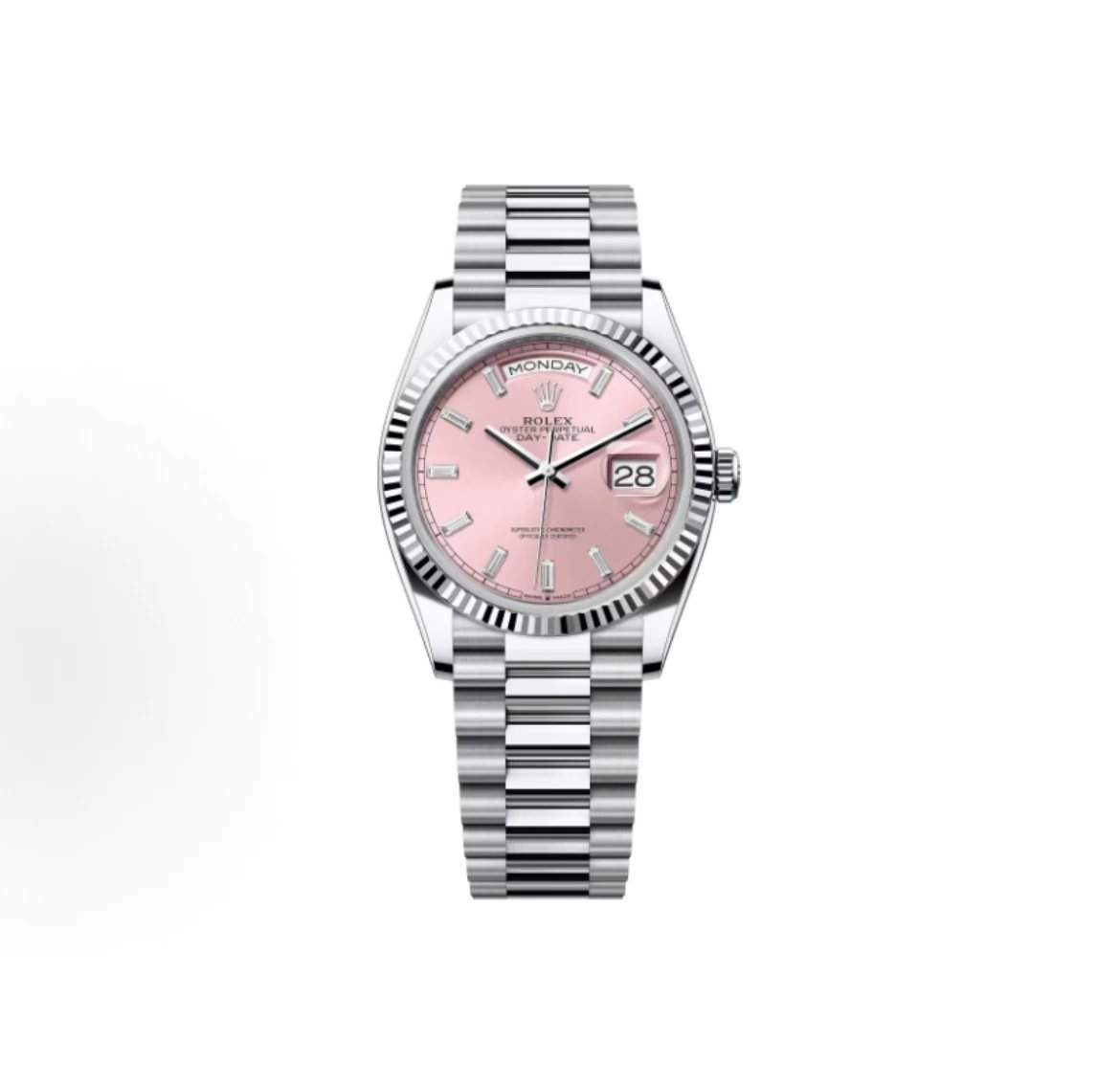 Rolex Oyster Perpetual Day-Date Watch - Pink Dial-010376