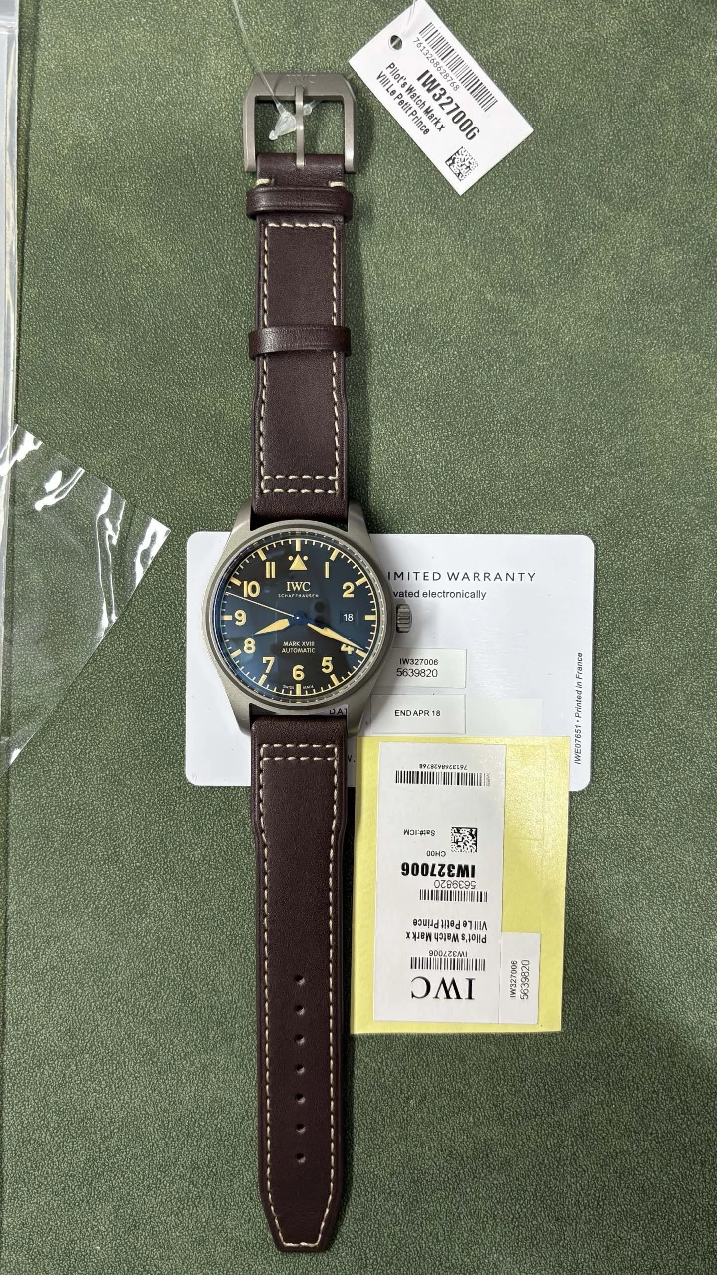 IWC Mark XVIII Watch - Blue Dial-010751