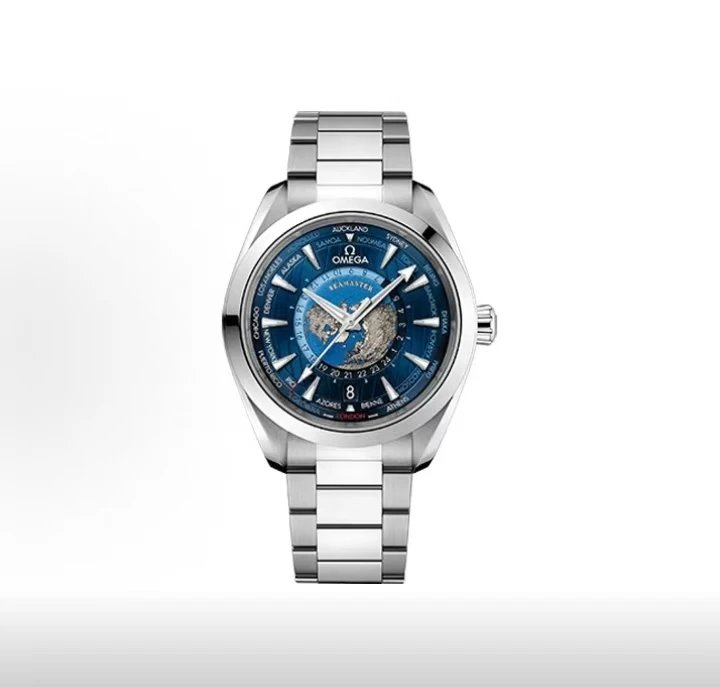 Omega Seamaster Aqua Terra Worldtimer Watch - Blue Dial-010605