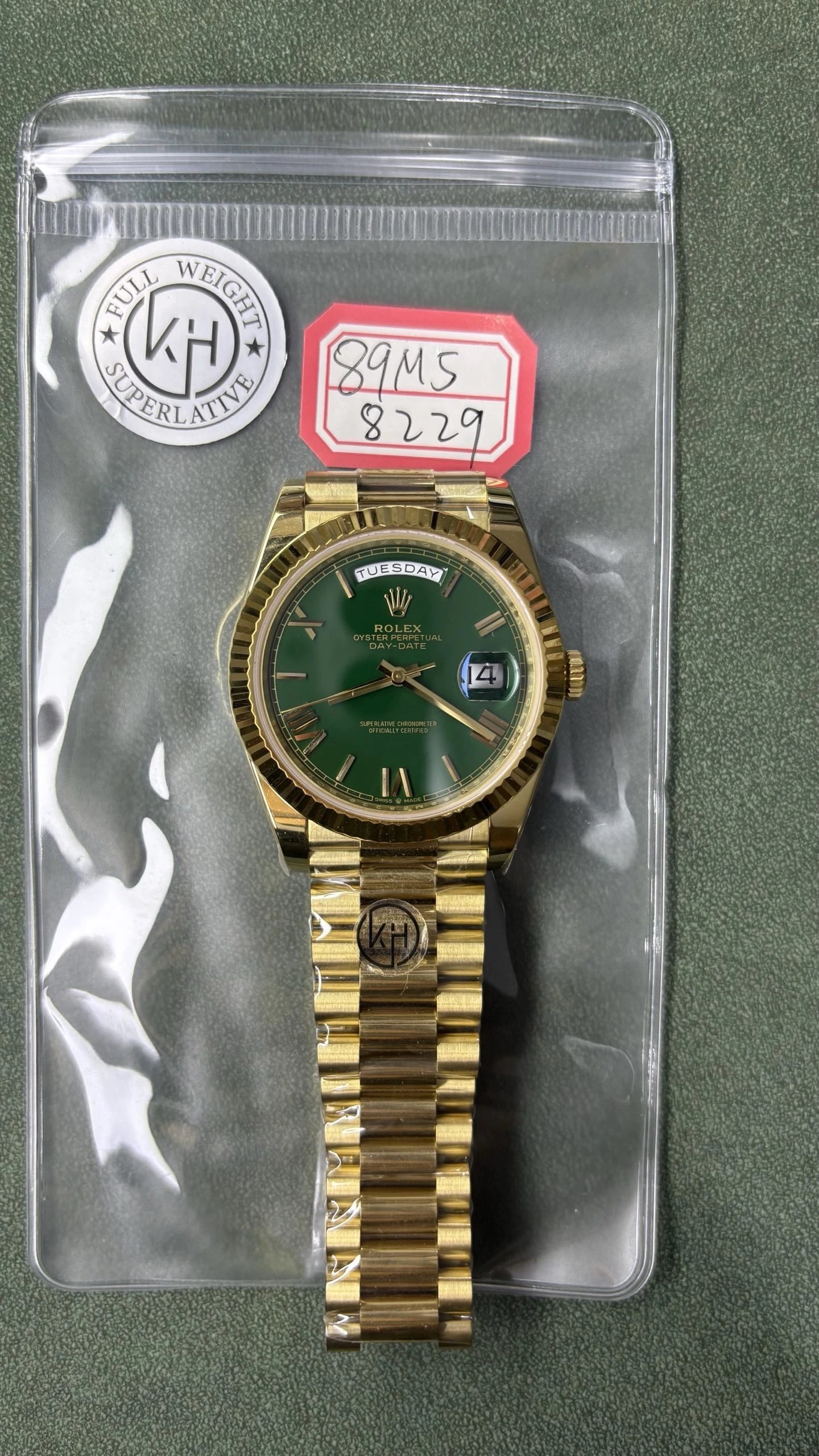 Rolex Day-Date Watch - Green Dial-009464