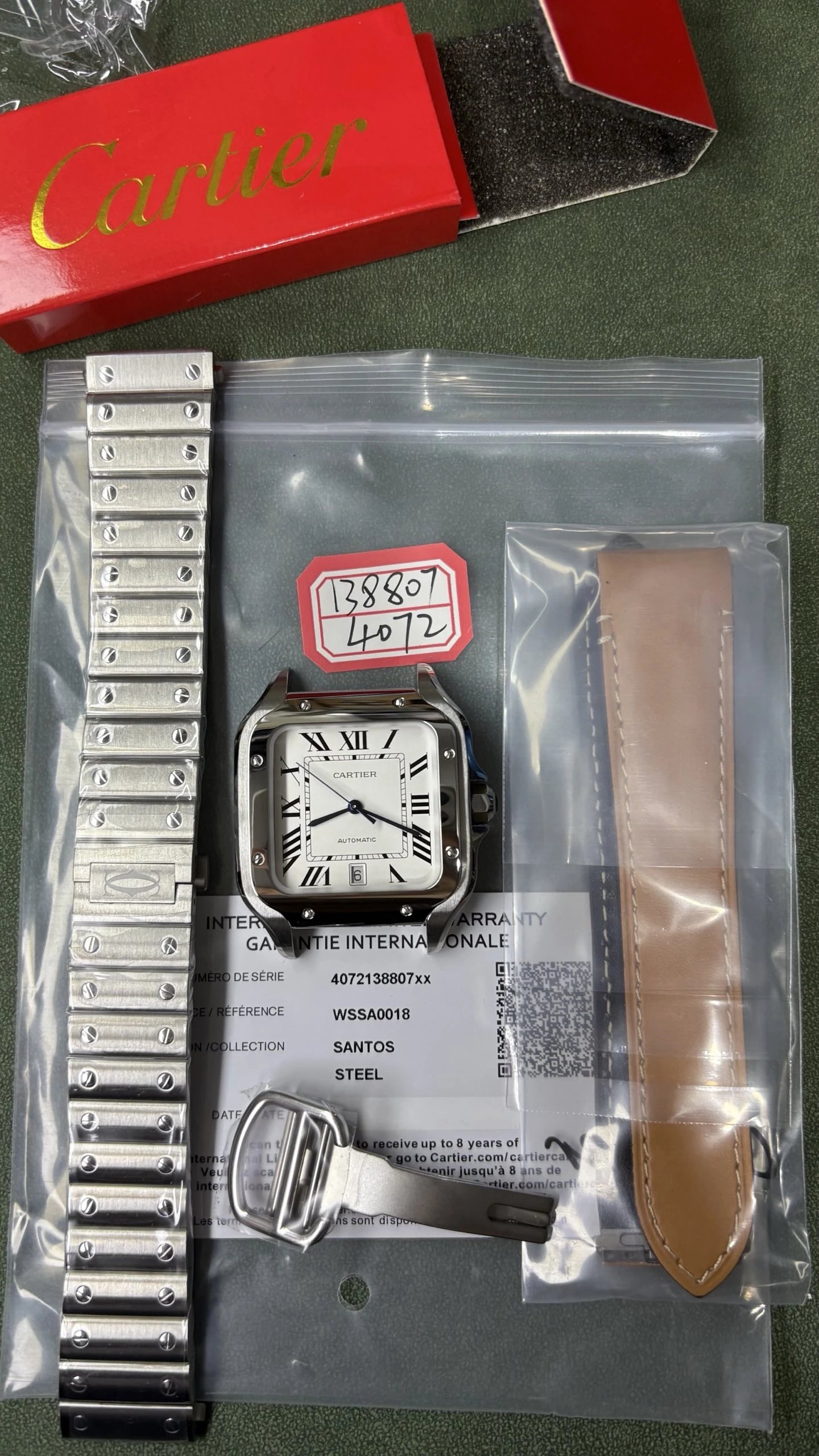 Cartier Santos Watch - White Dial-011105