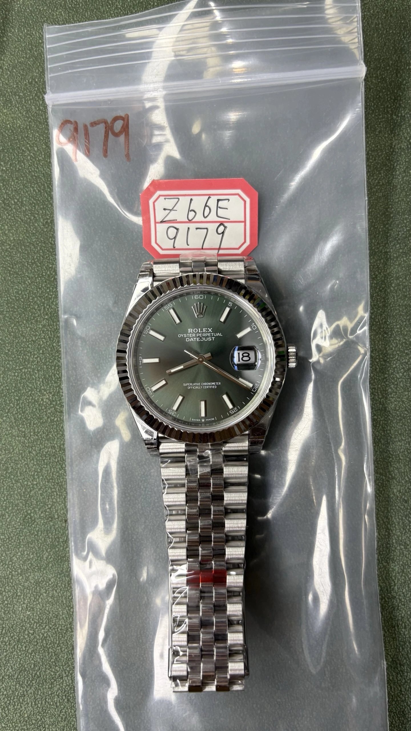 Rolex Datejust Watch - Green Dial-009469