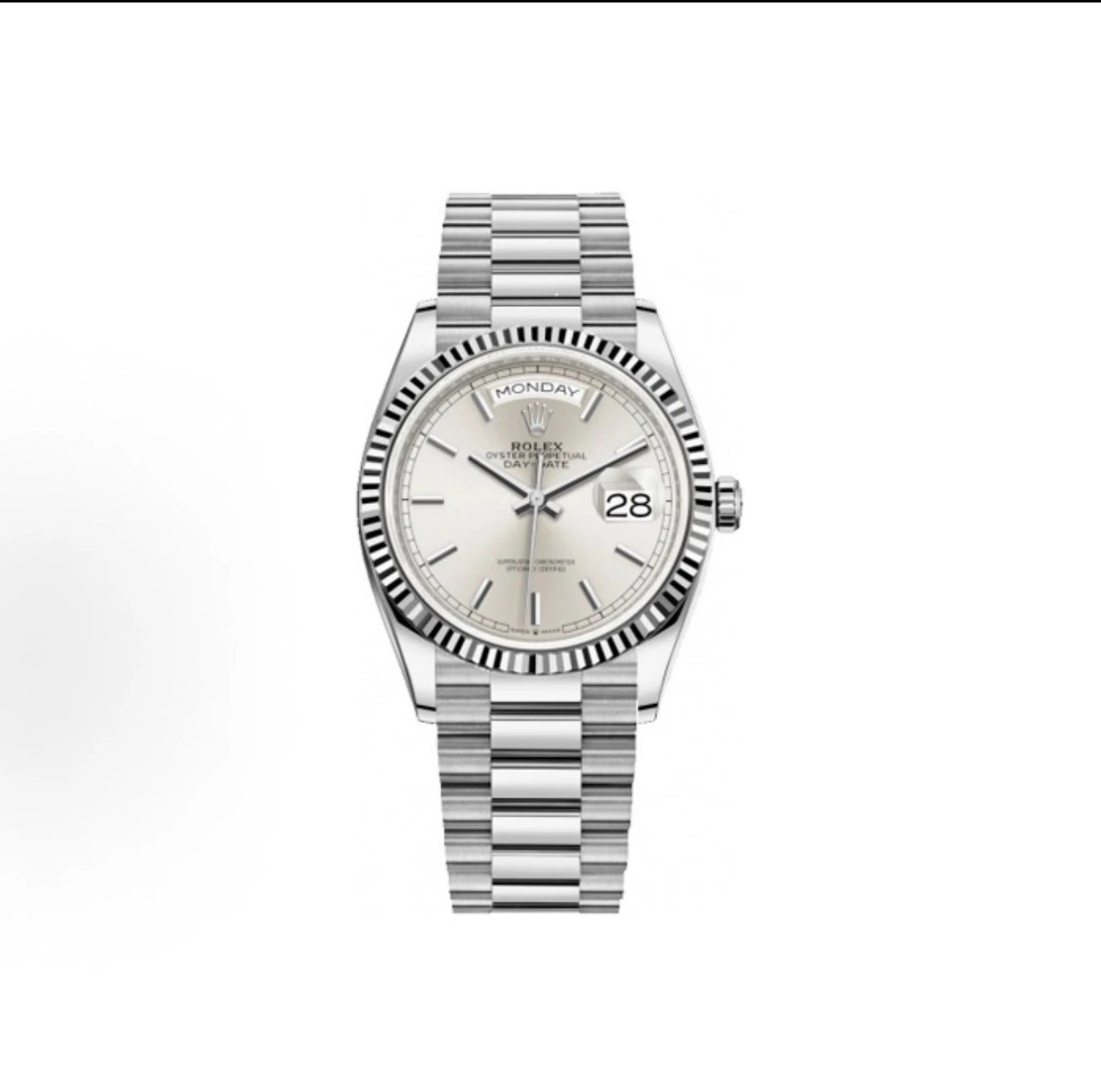 Rolex Day-Date Watch - Silver Dial-010561