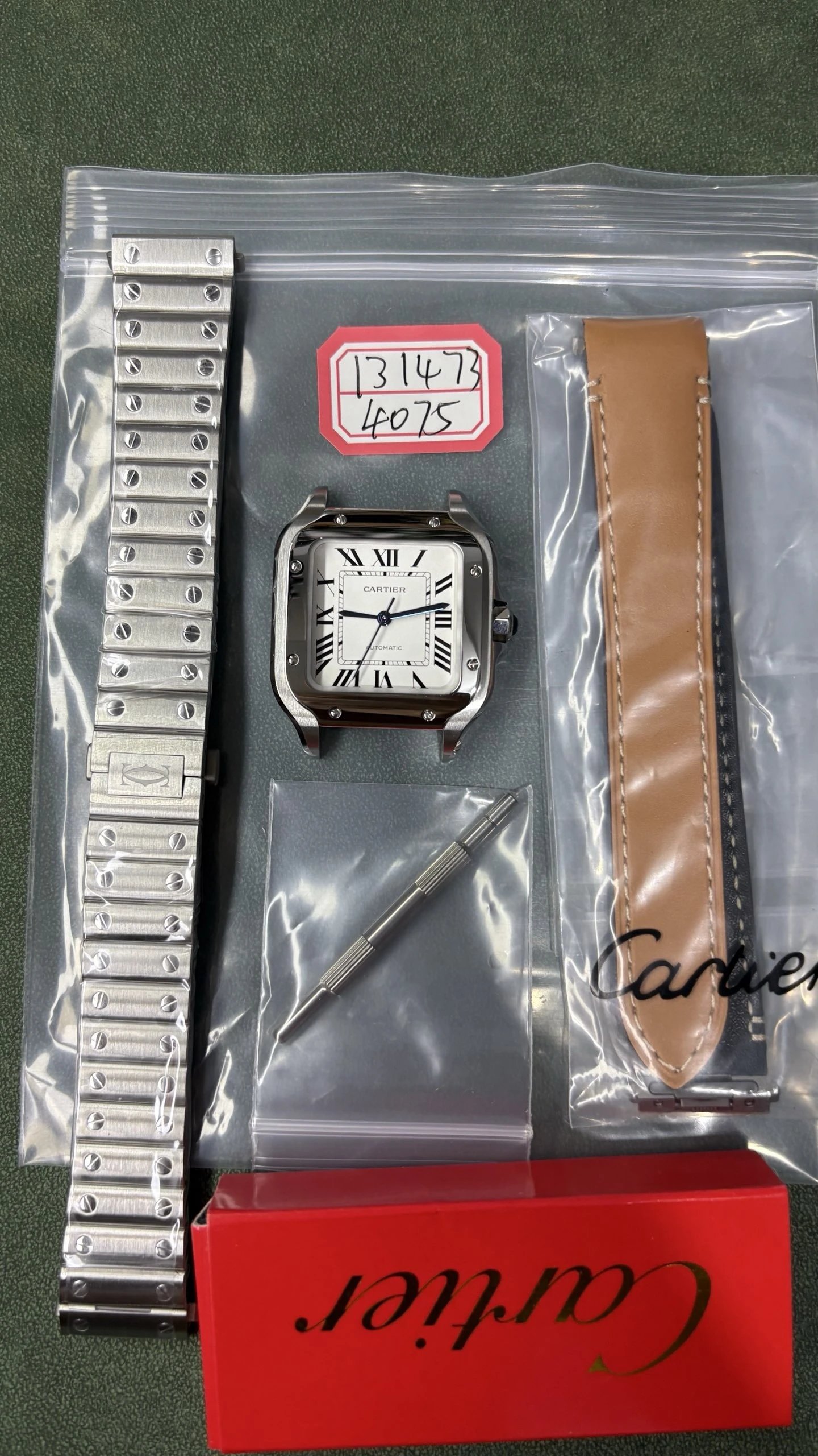 Cartier Santos-Dumont Watch - Silver Case, White Dial-011160
