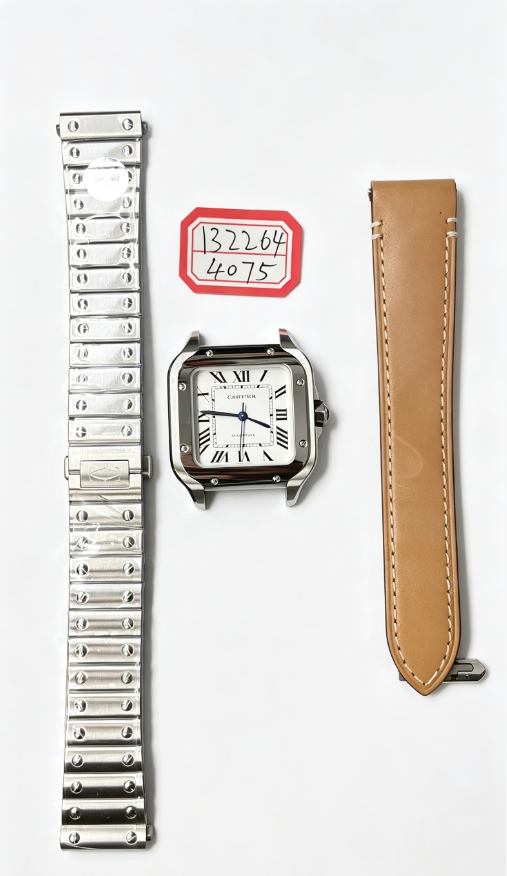 Cartier Santos de Cartier Watch - Silver Case White Dial-011182