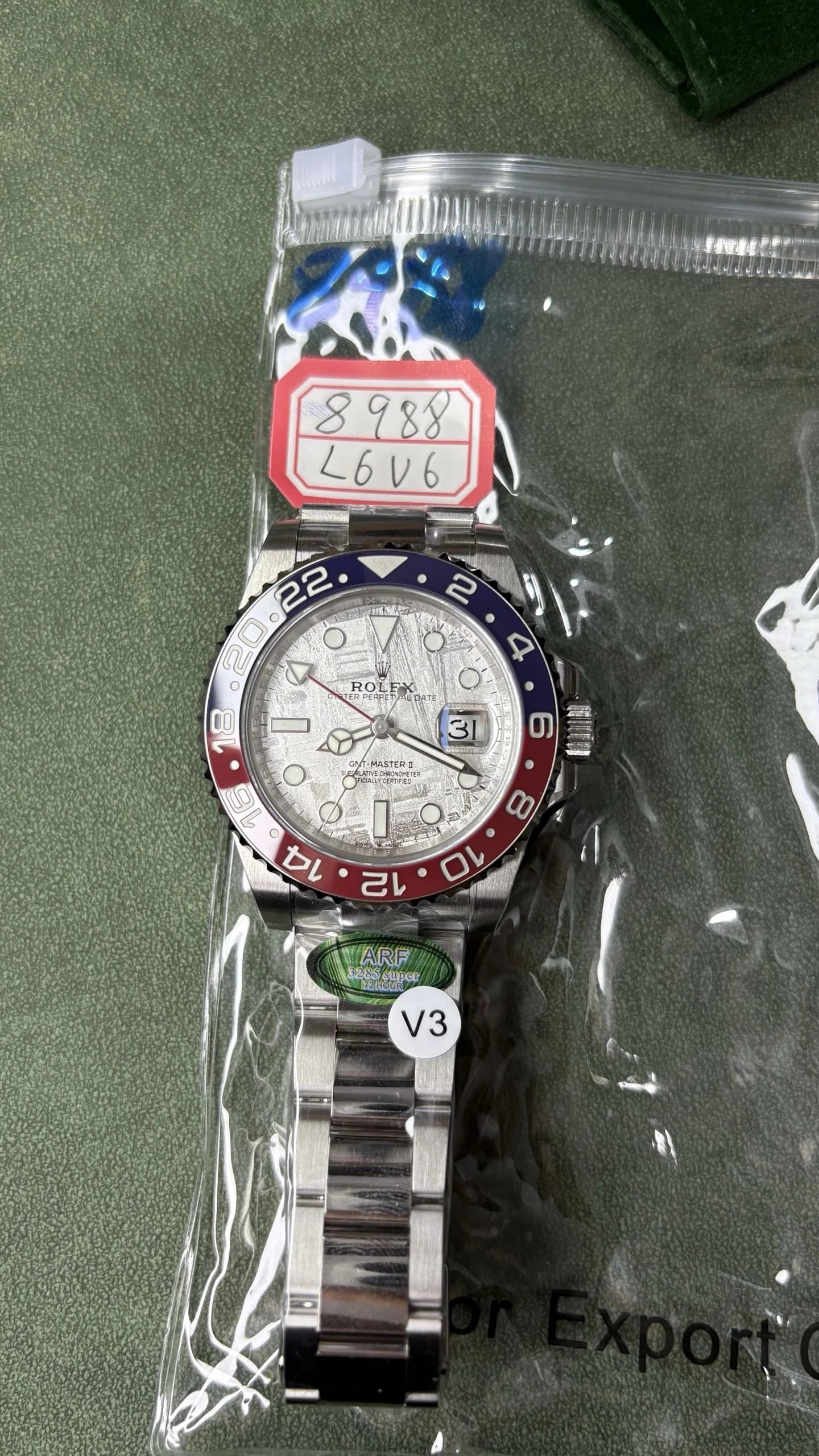 Rolex GMT-Master II Watch - Silver Meteorite Dial-009488