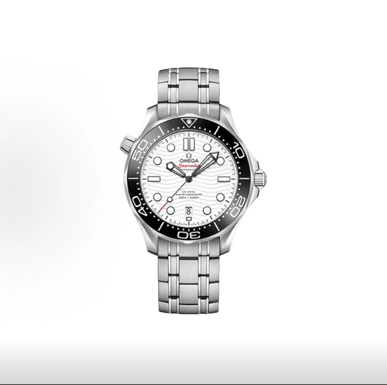 Omega Seamaster Professional Watch - White Wave Dial-010723