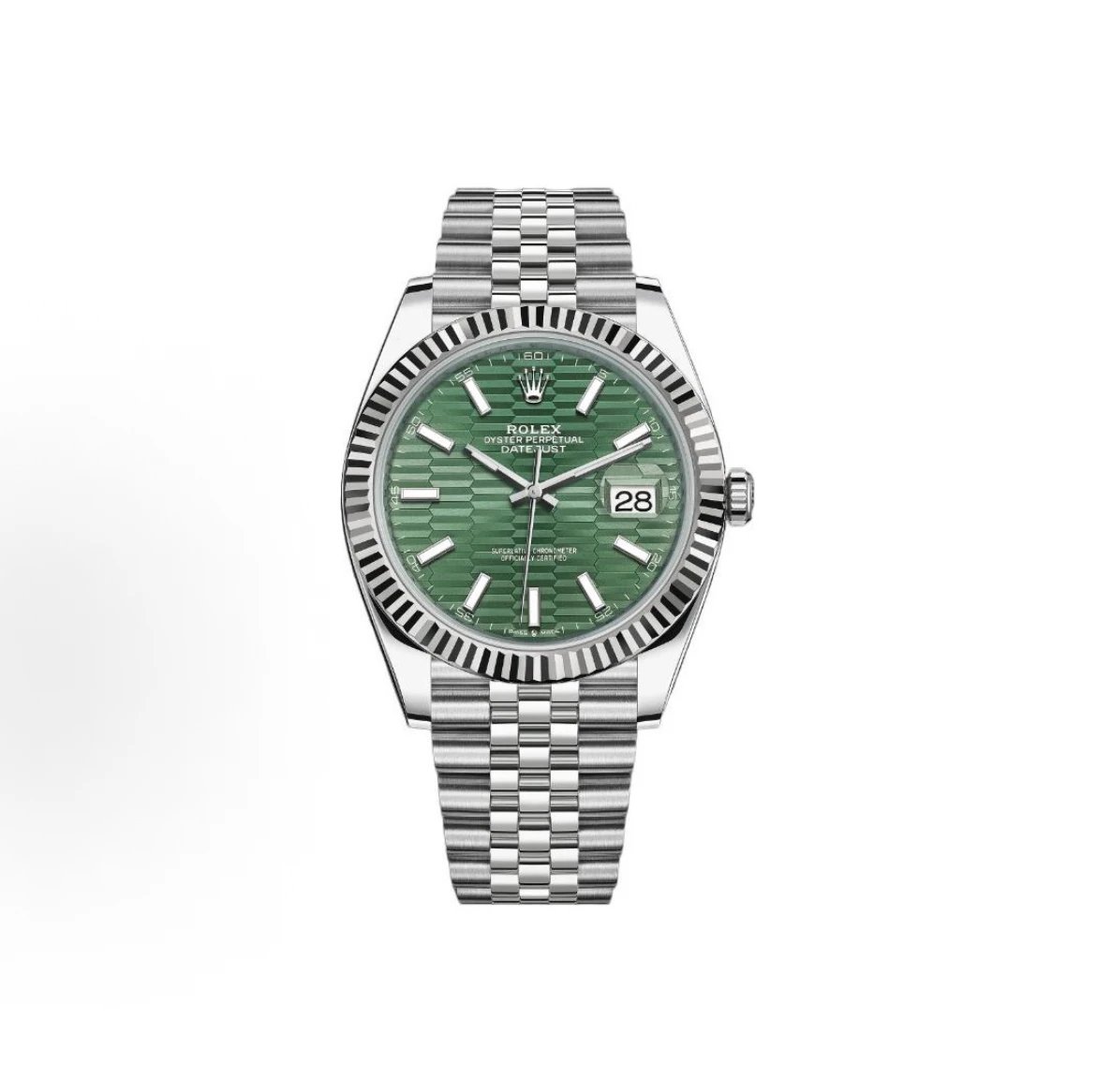 Rolex Oyster Perpetual Datejust Watch - Green Honeycomb Dial-009449