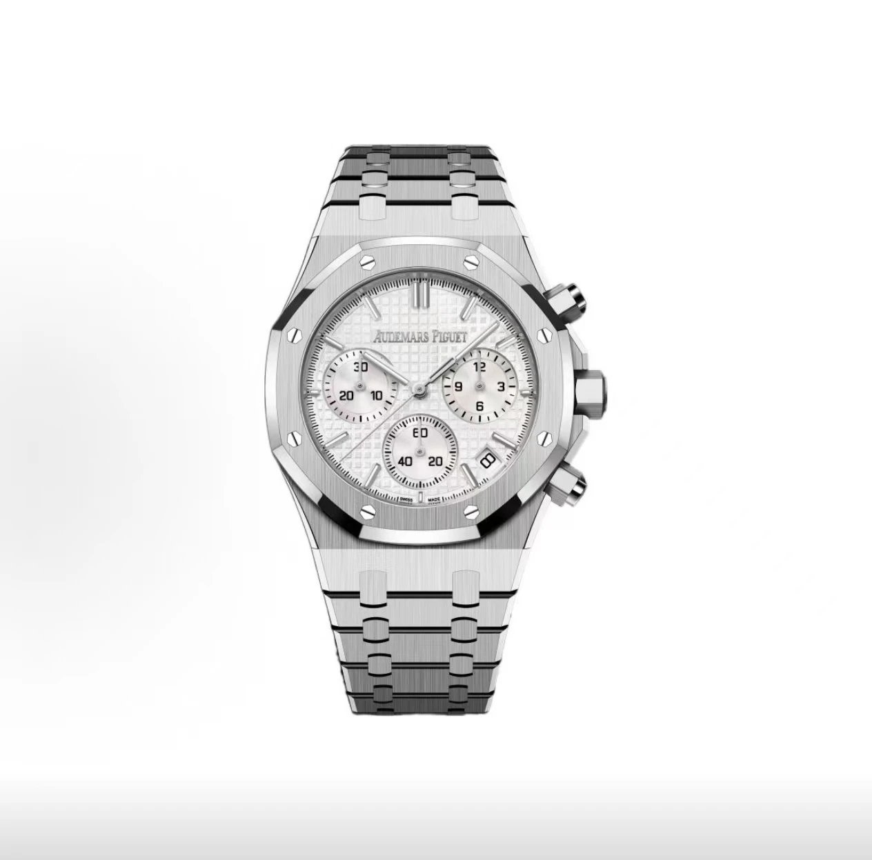 Audemars Piguet Royal Oak Chronograph Watch - Silver Dial-011093