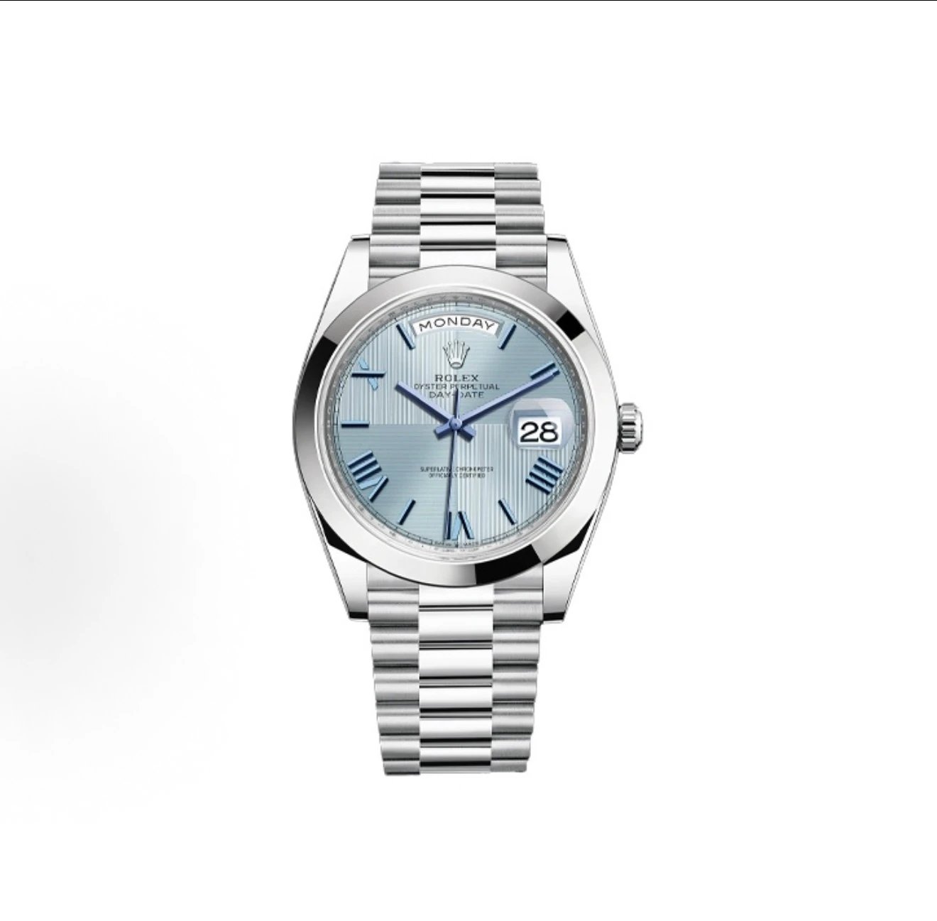 Rolex Oyster Perpetual Day-Date Watch - Silver Dial-009577