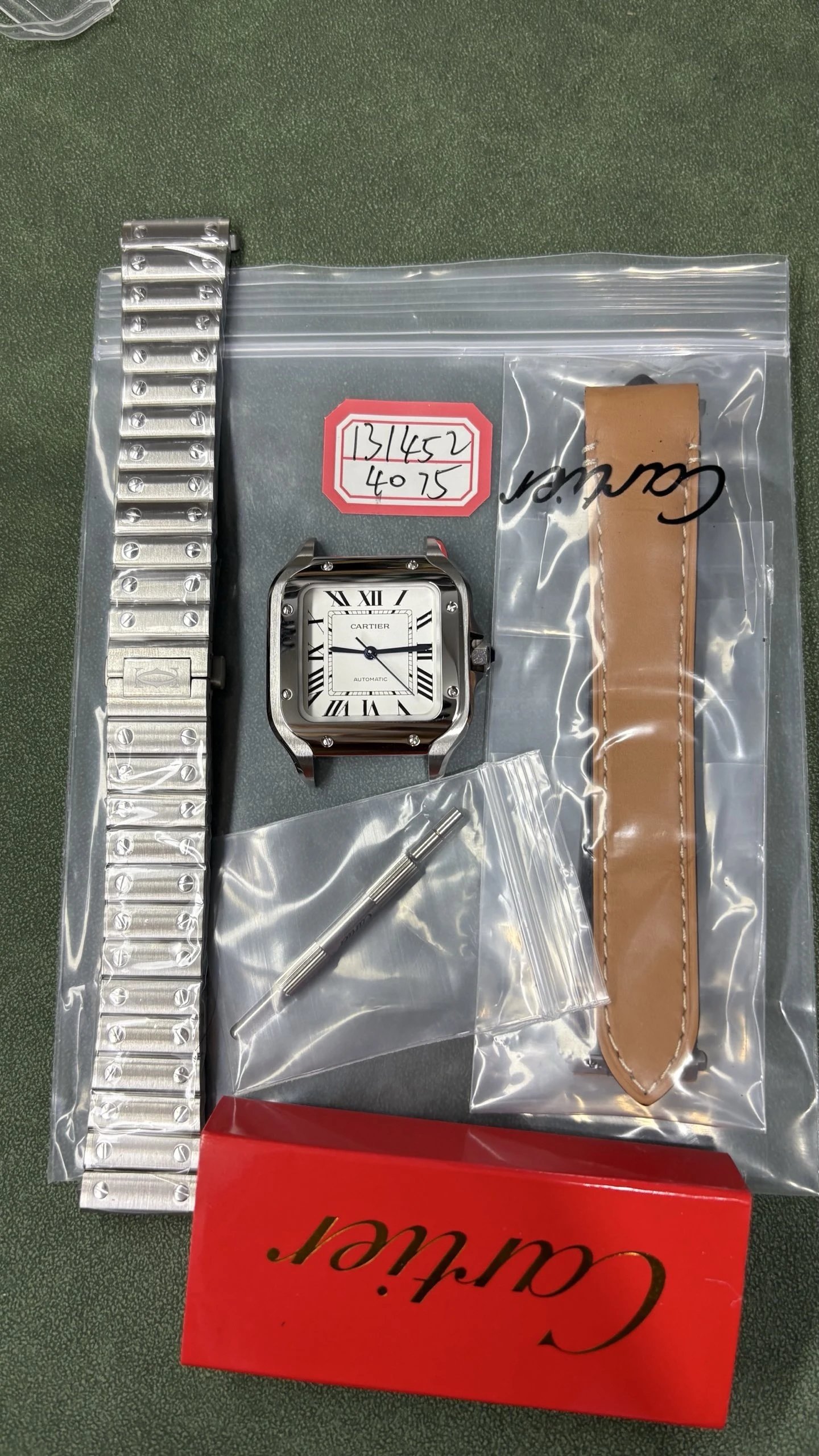 Cartier Santos-Dumont Watch - Silver Case White Dial-011137