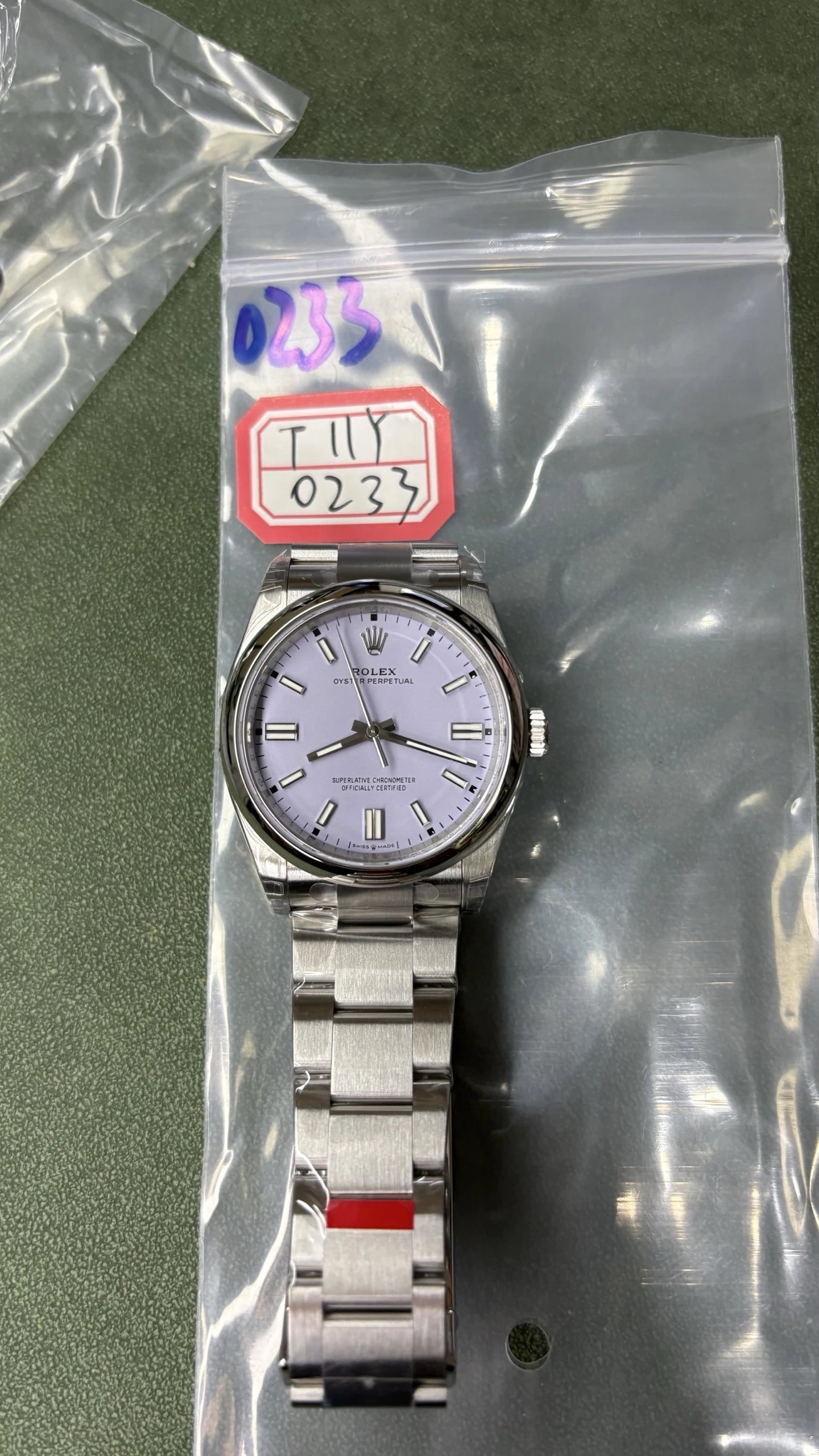 Rolex Oyster Perpetual Watch - Purple Dial-009498